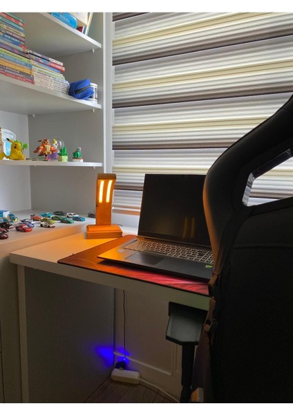 El Yapımı Kahverengi Ağaç LED Abajur, Sıcak Işık ve Şık Tasarım modelleri