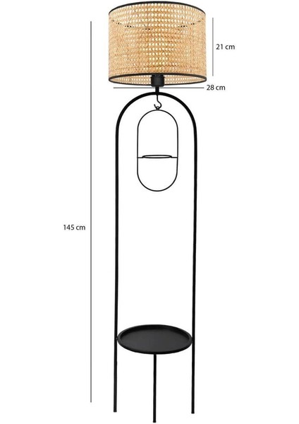 Kahverengi Standlı Şık Lambader, Modern ve Şık Ev Dekoru Için Ideal. modelleri