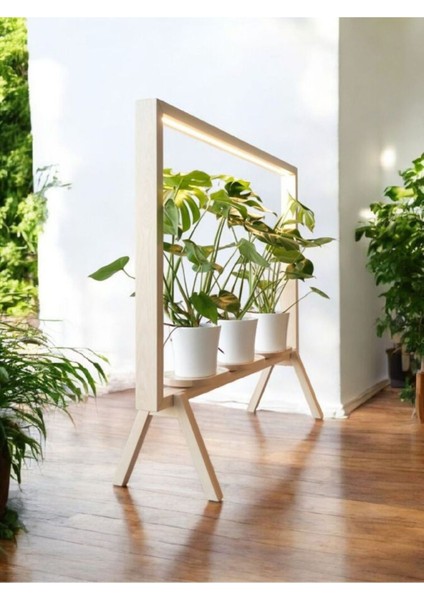 Renkli Doğal Ahşap Lambader ve Çiçeklik Şık ve Kullanışlı Tasarım fiyatları