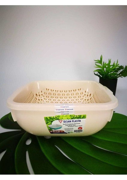 Beyaz Süzgeçli Kare Kase, Pratik ve Şık Mutfak Gereciği fiyatları