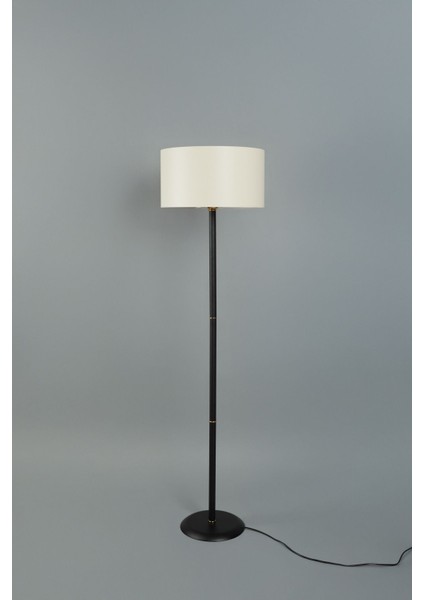 Ekru Metal Lambader, Şık ve Zarif Tasarım, 38X38X145 Cm, Modern Aydınlatma Seçeneği