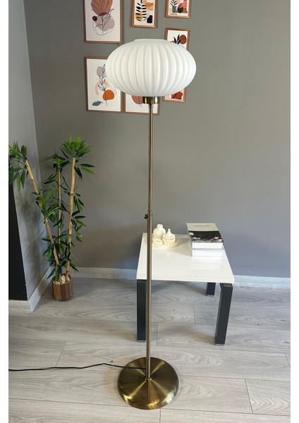 Modern Beyaz Cam Lambader, Ince Gövde, Dekoratif Metal Zemin Aydınlatması fiyatları