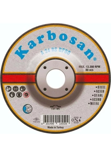 180X8.0X22.23 Nk Metal Taşlama Diski, Yüksek Performanslı ve Dayanıklı Kullanım