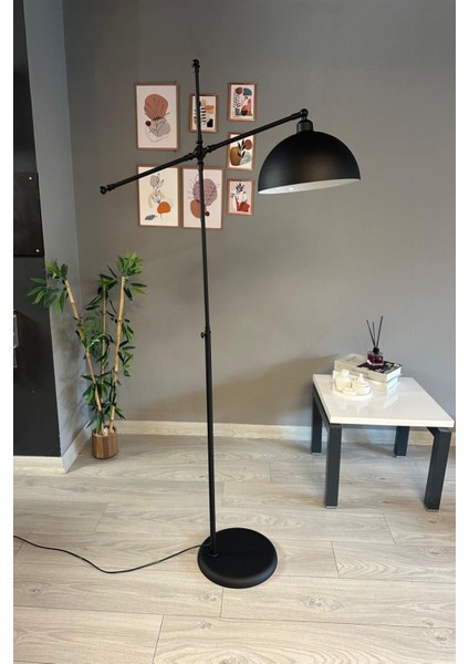 Modern Siyah Metal Zemin Lambası, Oturma ve Çalışma Odası Dekoru modelleri