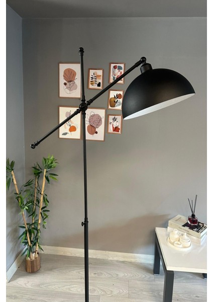 Modern Siyah Metal Zemin Lambası, Oturma ve Çalışma Odası Dekoru fırsatları