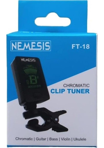 Klipsli Akort Cihazı Ft-18, Hassas Tuner, Müzik Aleti Akort Aracı