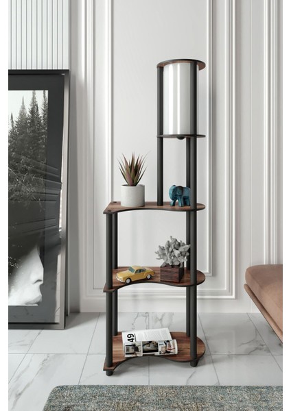 Modern Beyaz Lambader ve Raflı Abajur, Şık ve Fonksiyonel Aydınlatma Seçeneği modelleri