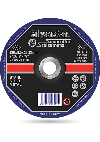 Metal Kesme Diski 180X8.0X22.23 mm Spiral Taşlama Taş Disk fırsatları