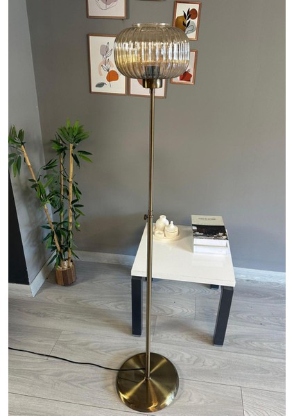 Modern Cam Bal Rengi Lambader, Ince Gövde, Şık Tasarım, Oturma Odası Dekoru Için.