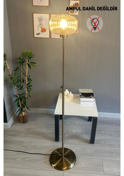 Modern Cam Bal Rengi Lambader, Ince Gövde, Şık Tasarım, Oturma Odası Dekoru Için. fiyatları