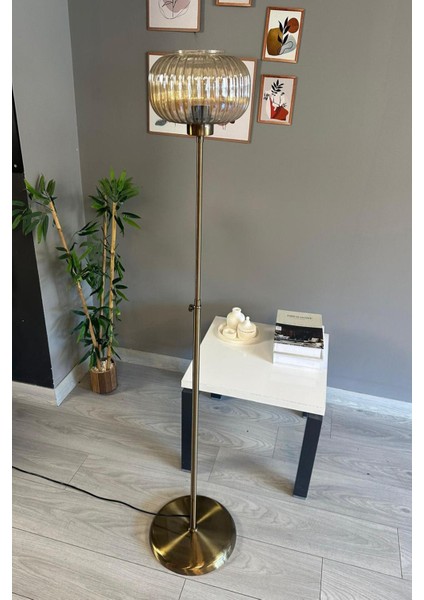 Modern Cam Bal Rengi Lambader, Ince Gövde, Şık Tasarım, Oturma Odası Dekoru Için. fırsatları