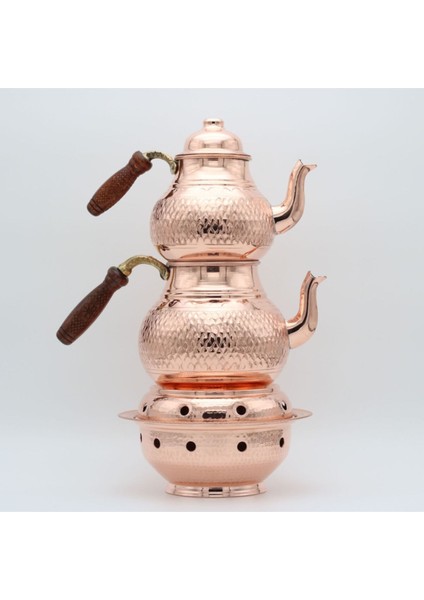 El Işlemeli Bakır Çaydanlık ve Osmanlı Ocağı Seti, Şık ve Geleneksel Tasarım fiyatları