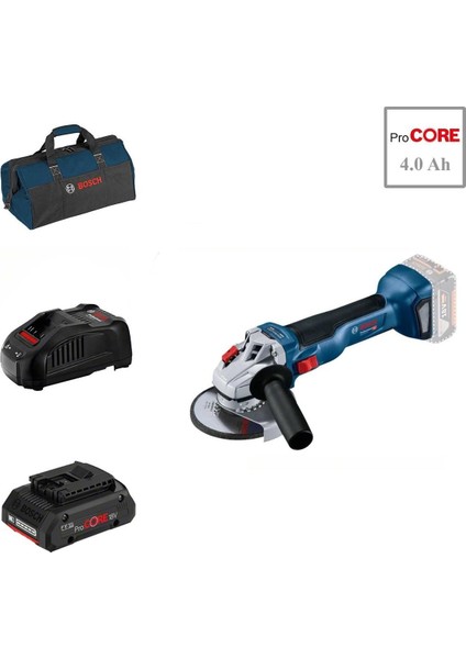 Akülü Taşlama 125 mm Procore 18V-10, Bez Çantalı, Hafif ve Güçlü Çalışma