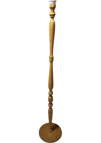 Kahverengi Cilalı Lambader Ayağı 140CM, Kablo ve Duy Dahil, Monteli, Şık ve Kullanışlı.