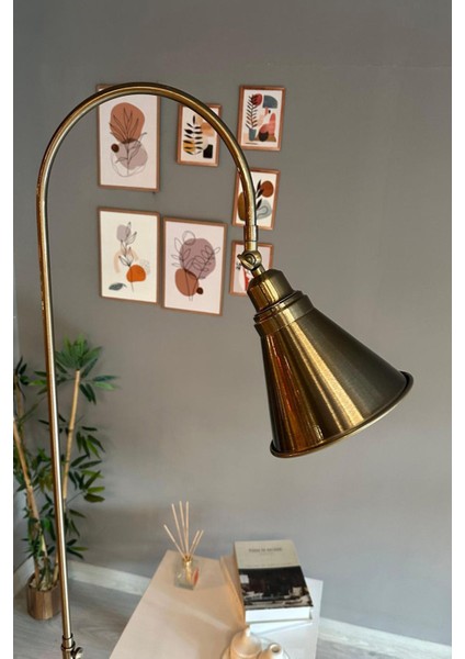 Eskitme Metal Lambader, Hareketli Başlık, Modern ve Şık Zemin Dekoru