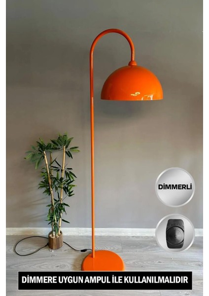 Ayarlanabilir Turuncu Metal Lambader, Hareketli ve Şık Tasarım