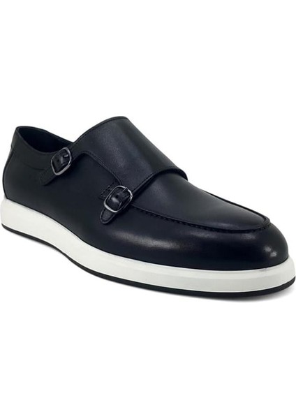1010 Günlük Hakiki Deri Erkek Ayakkabı-Siyah