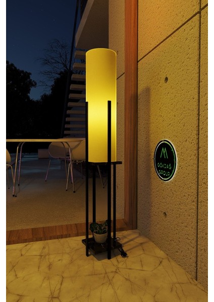 Şık 2 Raflı Kumaş Lambader, Siyah Renkli, Modern ve Kullanışlı Tasarım fiyatları