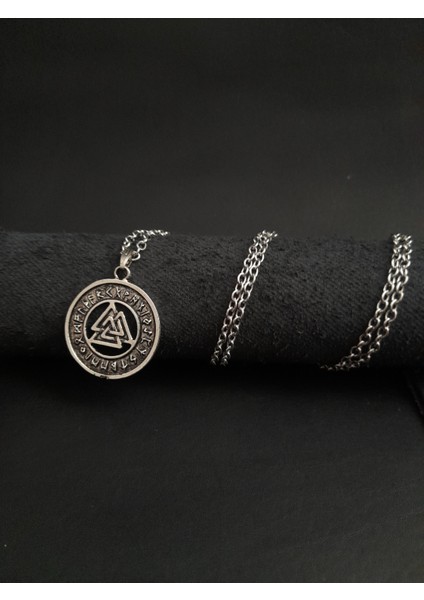 Viking Iskandinav Valknut Figürlü Kolye