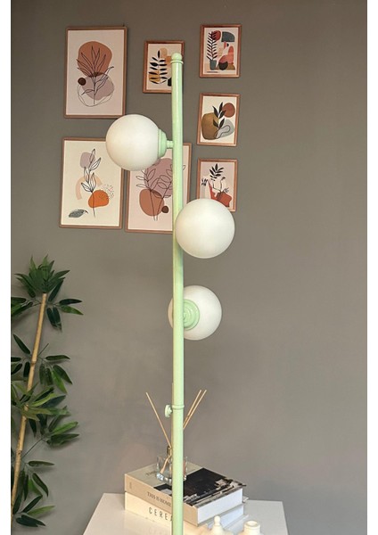 Beyaz Cam Başlıklı Modern Dekoratif Metal Zemin Lambası, Oturma ve Çalışma Odası Için Perfect indirimleri