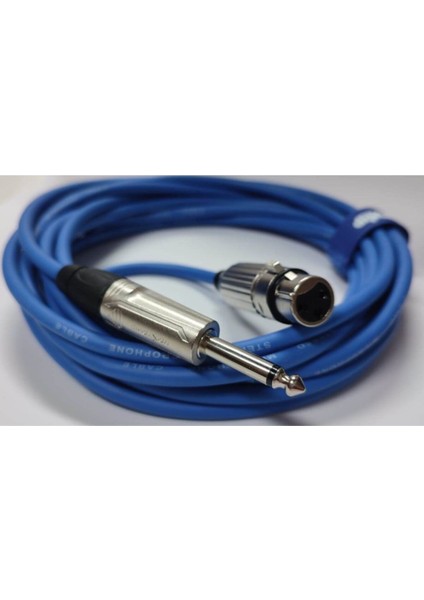 5 Metre Mikrofon Sinyal Kablosu Xlr ve Çivi Jak ile Güçlü Bağlantı
