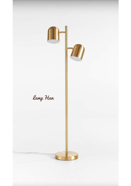 Modern Çift Başlı Metalik Zemin Lambası, Şık Tasarımıyla Odanızı Aydınlatır fiyatları