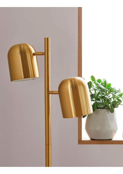 Modern Çift Başlı Metalik Zemin Lambası, Şık Tasarımıyla Odanızı Aydınlatır modelleri