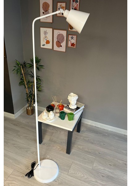 Modern Beyaz Hareketli Metal Lambader, Oturma ve Çalışma Odası Dekoru Için Ideal modelleri