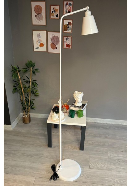 Modern Beyaz Hareketli Metal Lambader, Oturma ve Çalışma Odası Dekoru Için Ideal indirimleri