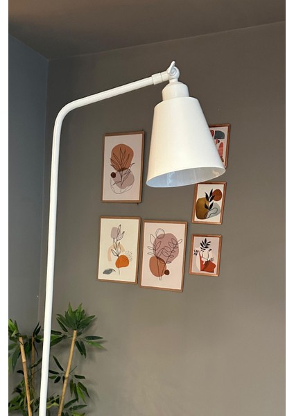 Modern Beyaz Hareketli Metal Lambader, Oturma ve Çalışma Odası Dekoru Için Ideal