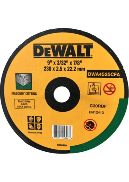 Taş Kesme Diski 230X2,5 Mm, Dayanıklı ve Yüksek Performanslı Kullanım Için Ideal