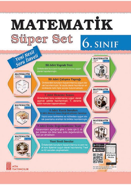 Ata 6.sınıf Yeni Nesil Sorularla Ben Korkmam Matematik + Süper Set + Math Max