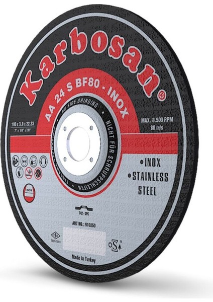 Paslanmaz Kesme Taşı 115X1.0, 25 Adet, Dayanıklı ve Kullanışlı Ürün.