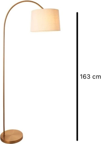 Modern Metalik Abajur ile Şık ve Dekoratif Zemin Lambası, Özgün Tasarım.