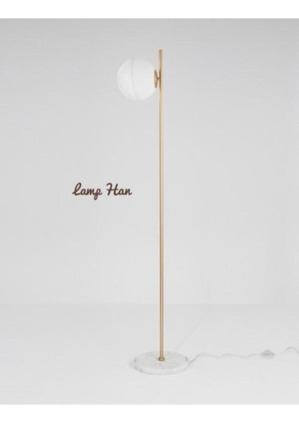 Şık Metalik Tek Başlı Dekoratif Lambader, Tarz Sahibi ve Modern Aydınlatma