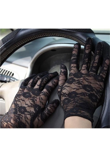 Dantel Eldiven Siyah Renk Yetişkin modelleri