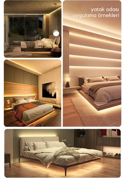 2 Metre Şerit LED Gün Işığı, 3 Çipli Pro Ambiyans Aydınlatma, Mutfak ve Salon Için indirimleri