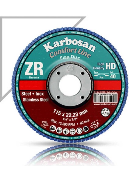 180X22X60 Kum Flap Disk Zr, Dayanıklı ve Yüksek Performanslı Aşındırıcı Araç
