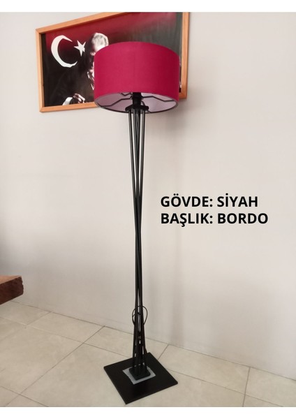 Şık Ahşap Bordo Lambader ile Modern ve Sıcak Atmosfer Yaratın