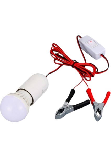 Taşınabilir LED Ampul, Anahtar, 12V, 5W, 4 Metre, Turuncu Renk