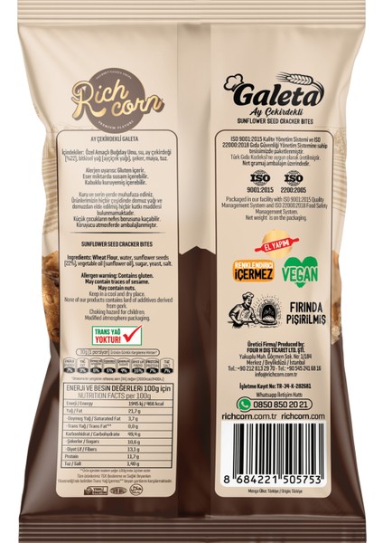 Ayçekirdekli Galeta 200 Gr