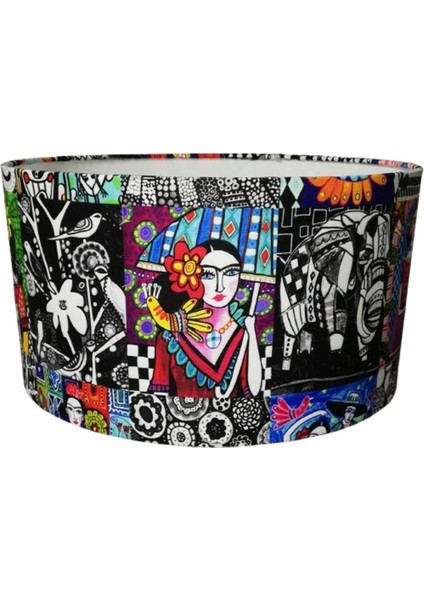 Mavi Büyük Abajur Şapkası, Kaliteli Kumaş, 40 Çap, Şık ve Dayanıklı Tasarım fiyatları