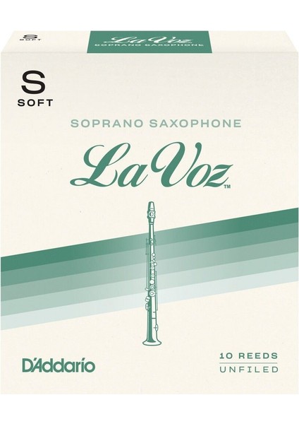 Soprano Saksafon Kamışı Soft, Rico Lavoz RIC10SF, Yüksek Ses ve Performans Için Ideal
