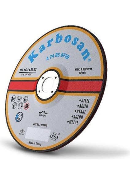 230X8,0 mm Metal Taşlama Diski - Dayanıklı ve Güçlü Performans