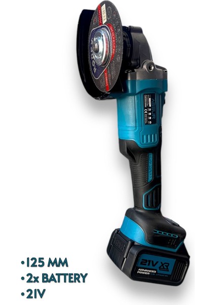 Şarjlı Spiral Avuç Taşlama 125 Mm, Güçlü ve Taşınabilir El Aleti