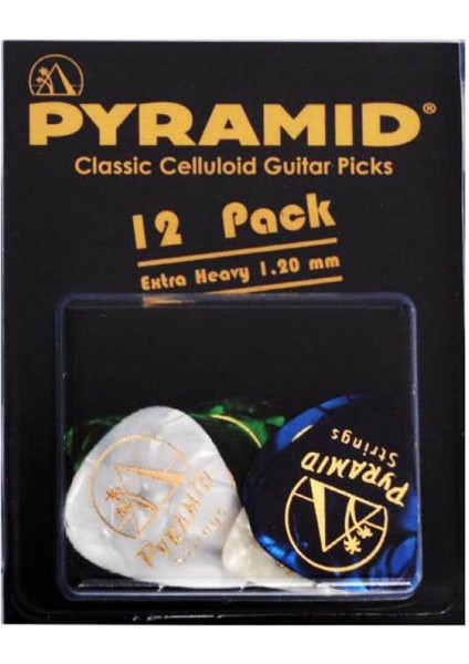12 Adet Pyramid Penalar, 1.20 Mm, Extra Heavy, Gitar Için, Dayanıklı ve Güzel Sesli