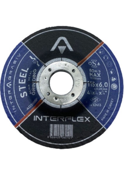 Metal Taşlama Taşı 115X6,0X22,23, Yüksek Performanslı, Dayanıklı ve Güvenli Kullanım