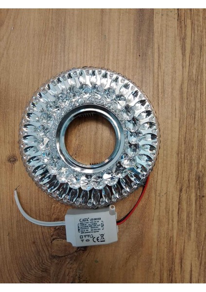 Şık Bej Dekoratif Cam Spot Led, GU10, 3W, 3000K ile Sıcak Atmosfer Sağlar