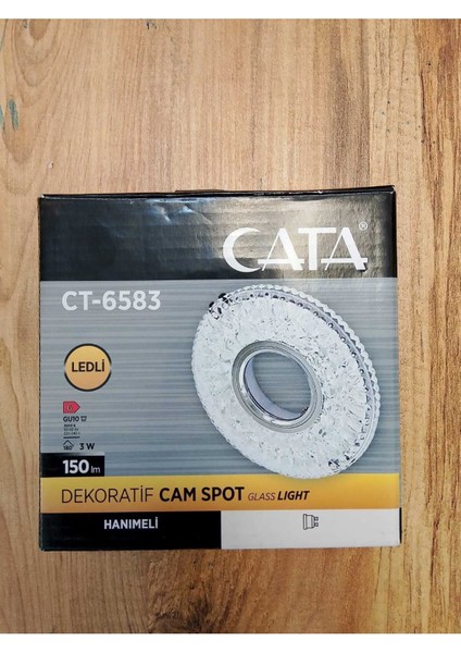 Şık Bej Dekoratif Cam Spot Led, GU10, 3W, 3000K ile Sıcak Atmosfer Sağlar indirimleri