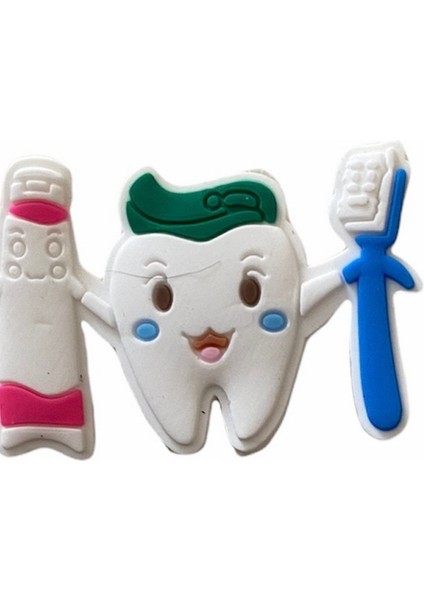 Diş Fırçalama Temalı Temalı Jibbitz Crocs Terlik Süsü